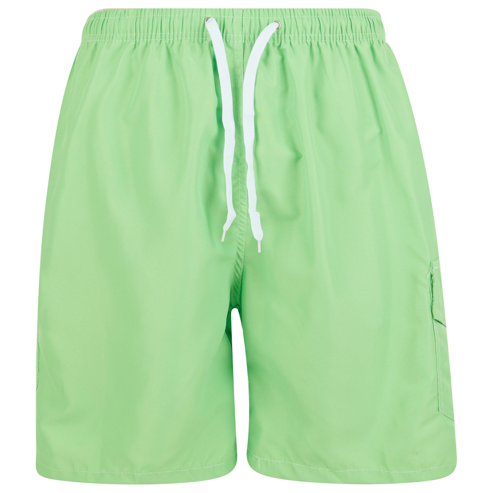 Mens Swimming Trunks Lime Green Swim Cargo Shorts, Small Medium Large X-Large